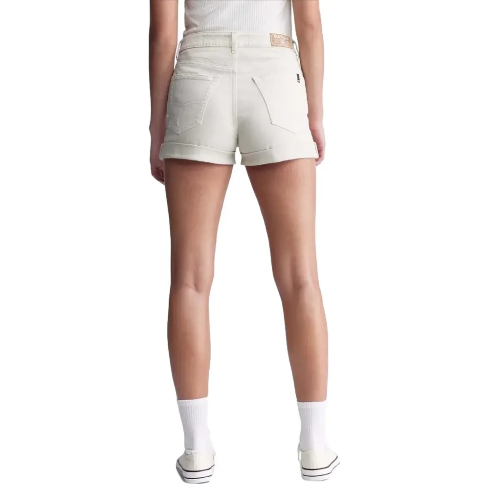 ⛵️Buffalo David Bitton Goldie High rise relaxed denim sandshell Shorts w30 NWT